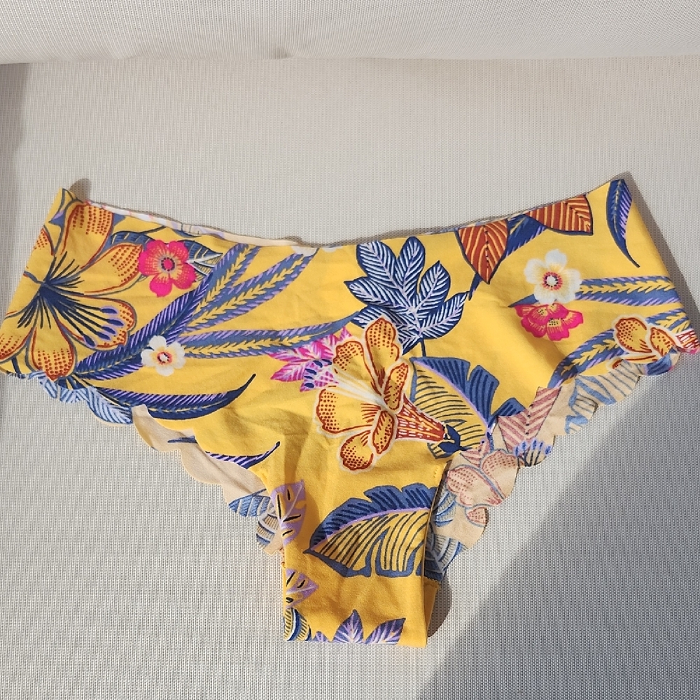 PINK Victoria's Secret Yellow Floral Panties